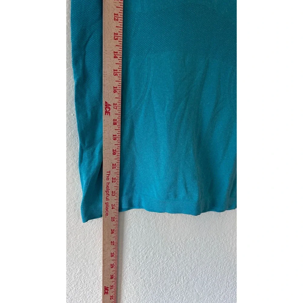 Lululemon Swiftly Tech Short Sleeve Crew 2.0 Teal Blue Running Shirt Size 8
